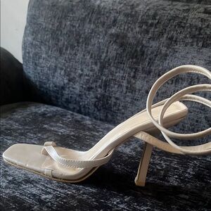 Elegant Cream Strappy Heels